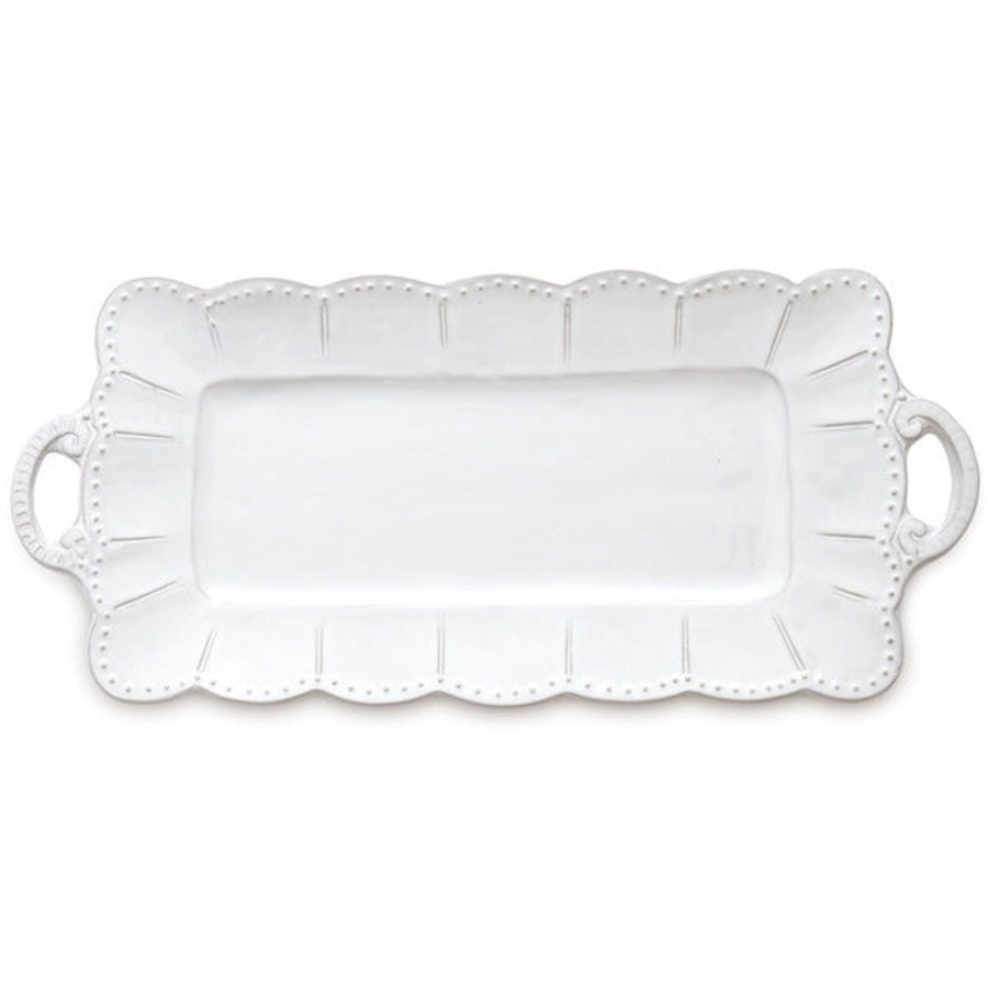 Table & Home Arte Italica Platters & Trays | Bella Bianca Rectangular Tray