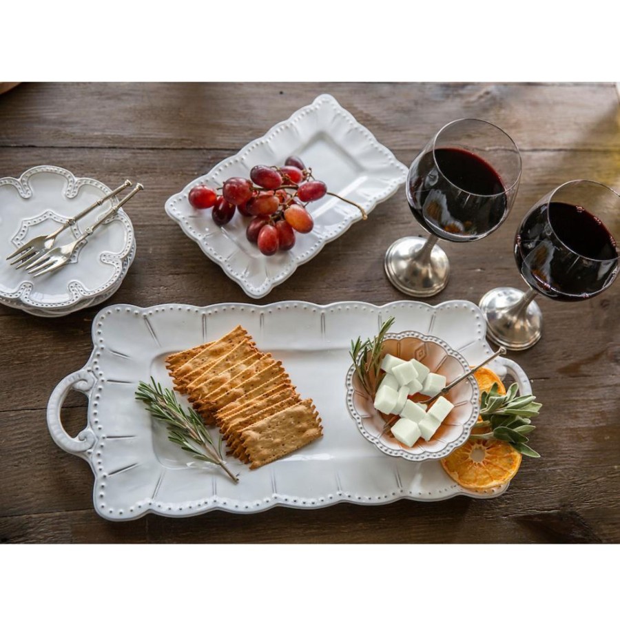 Table & Home Arte Italica Platters & Trays | Bella Bianca Rectangular Tray