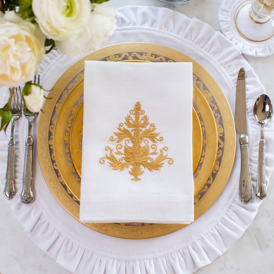 Table & Home Arte Italica Napkins | Vetro Christmas Tree Tri-Fold Napkin