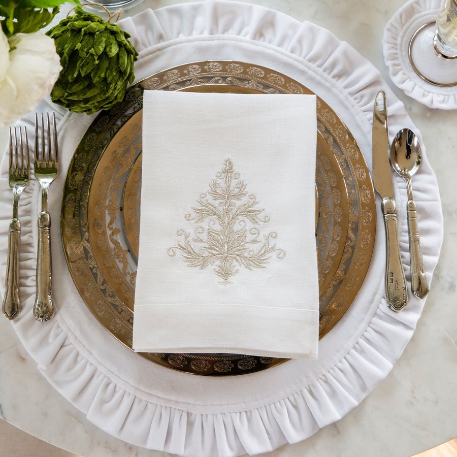 Table & Home Arte Italica Napkins | Vetro Christmas Tree Tri-Fold Napkin