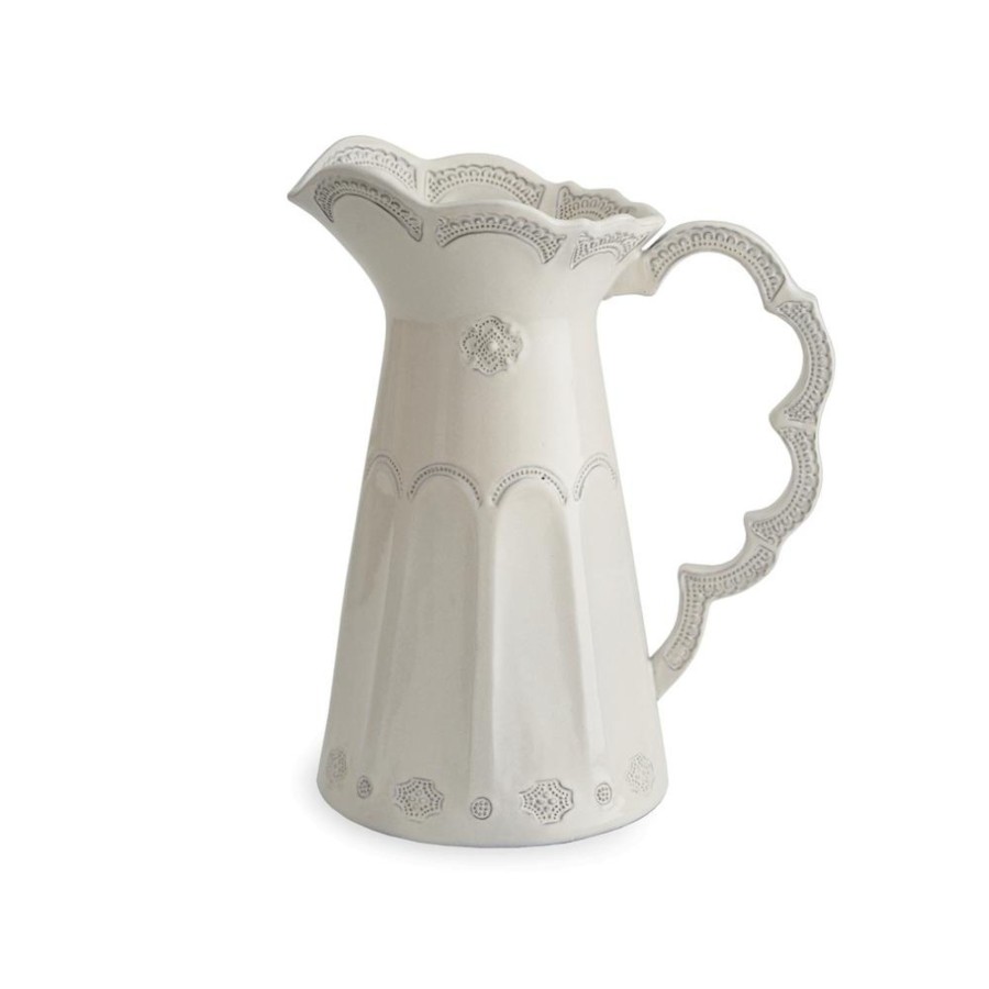 Table & Home Arte Italica Pitchers | Merletto Antique Scalloped Pitcher