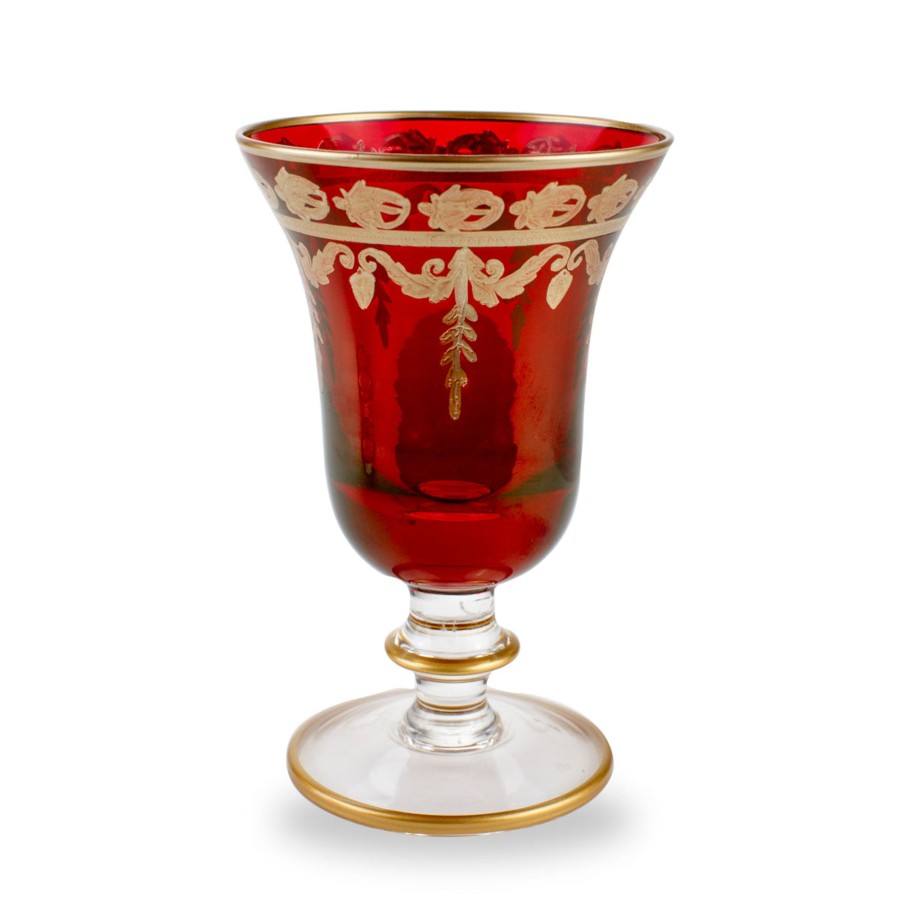 Table & Home Arte Italica Stemware & Drinkware | Vetro Gold Red Water/Wine Glass