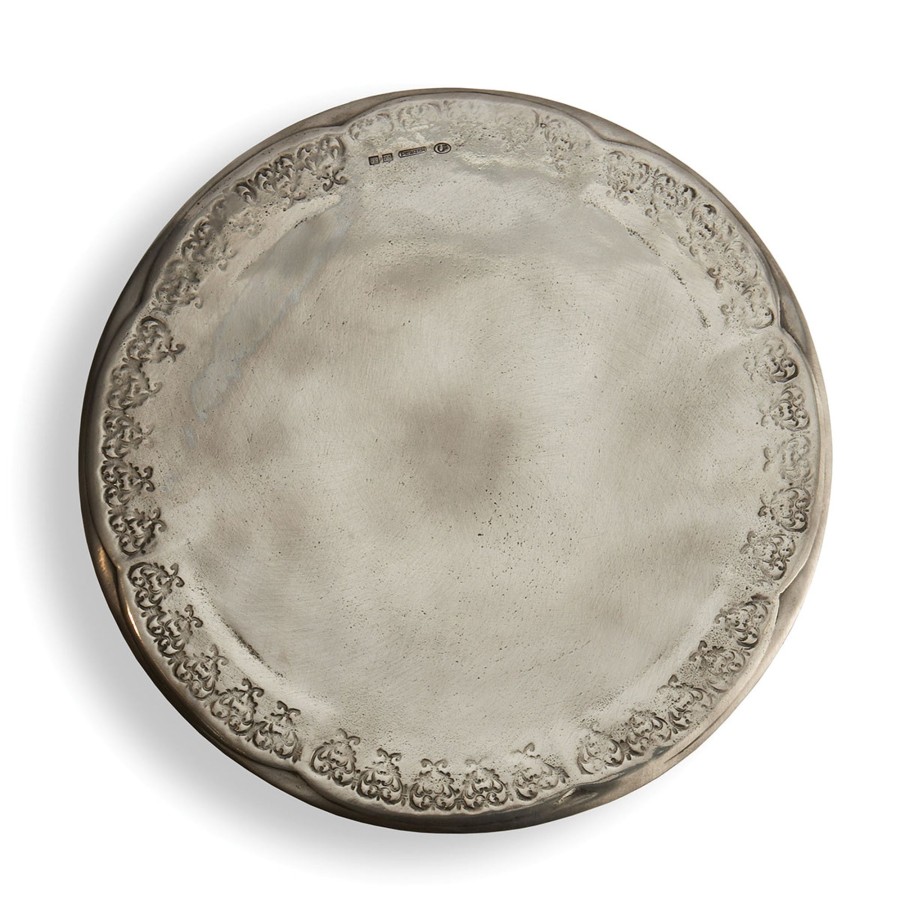 Table & Home Arte Italica Pewter | Vintage Pewter Cake Plate