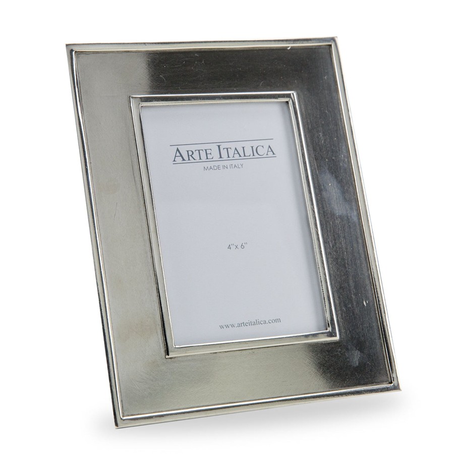 Table & Home Arte Italica Pewter | Tuscan Pewter Picture Frame 4 X 6"