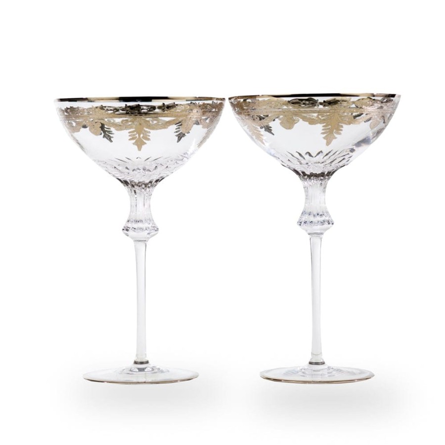 Table & Home Arte Italica Stemware & Drinkware | Vetro Platinum Wedding Coupe Set