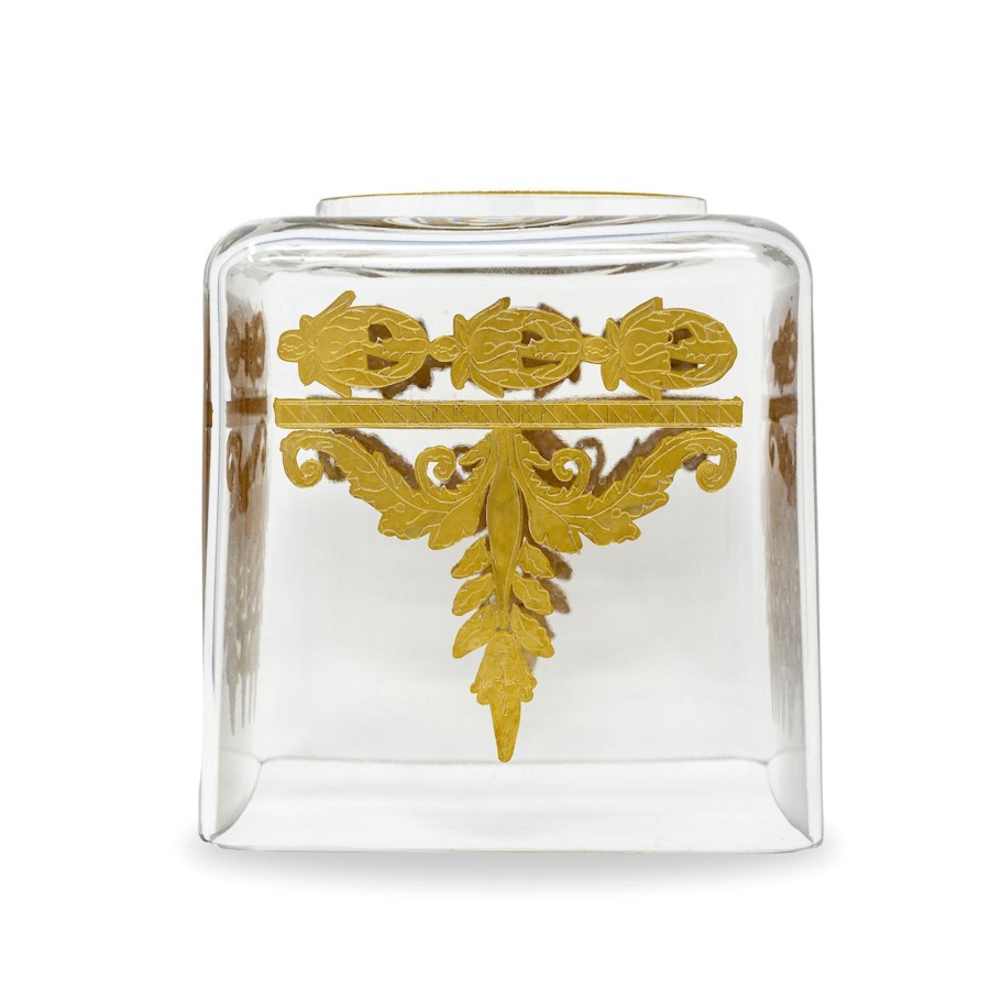 Table & Home Arte Italica Bath | Vetro Gold Baroque Tissue Holder