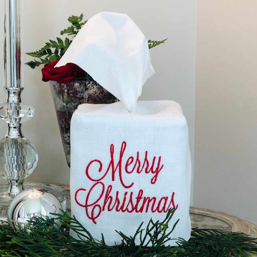 Table & Home Arte Italica All Home & Gift | Merry Christmas Tissue Box Cover - Sale