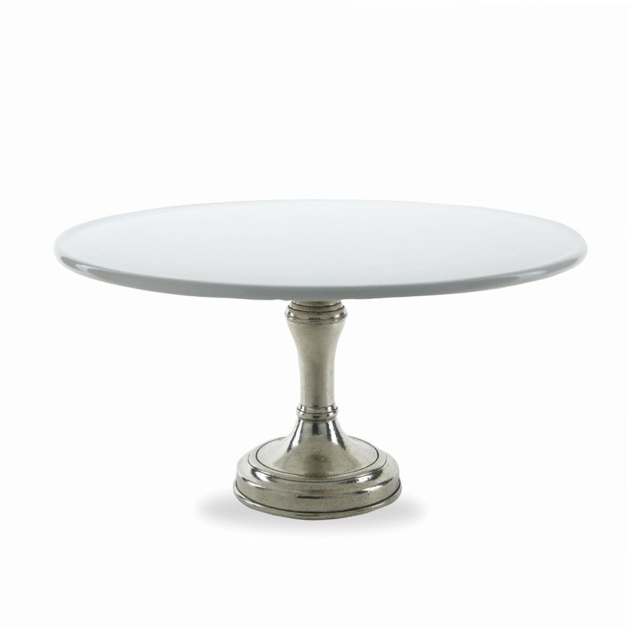 Table & Home Arte Italica Pewter | Tuscan Cake Stand