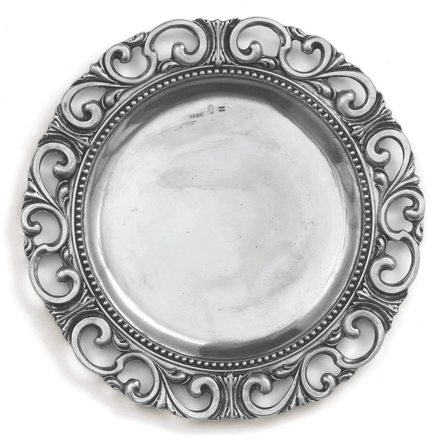 Table & Home Arte Italica Pewter | Donatello Charger - Sale