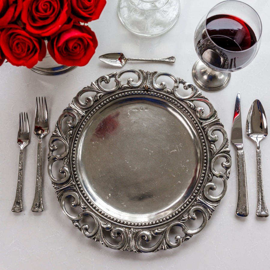 Table & Home Arte Italica Pewter | Donatello Charger - Sale