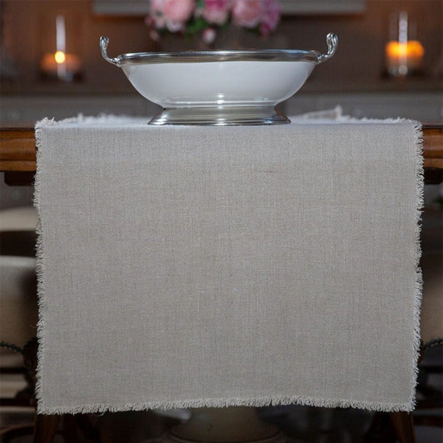 Table & Home Arte Italica Table Coverings | Provence Linen Runner With Fringe - 22" Wide