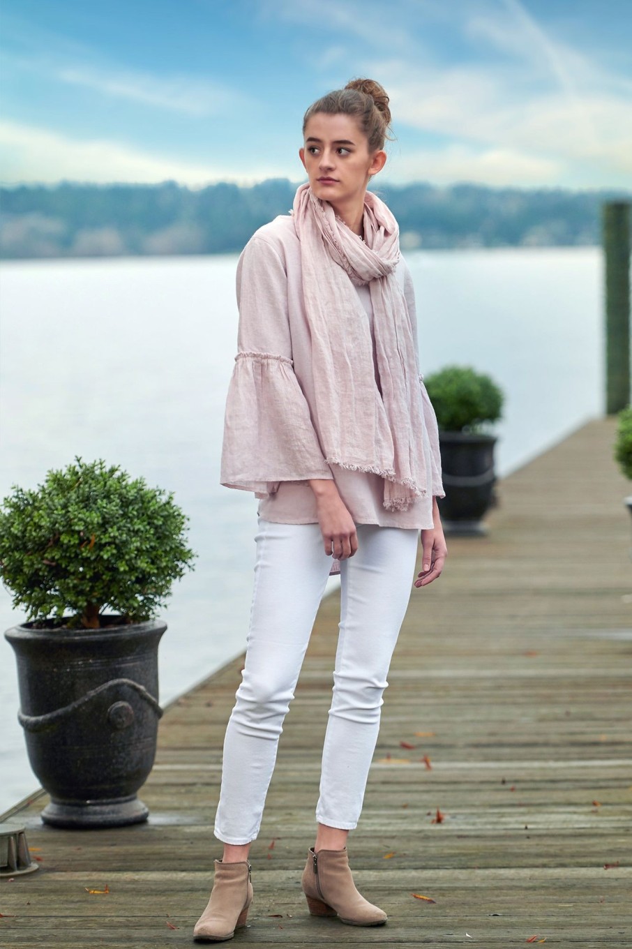 Apparel Crown Linen Designs | Pink Maya Top - Sale