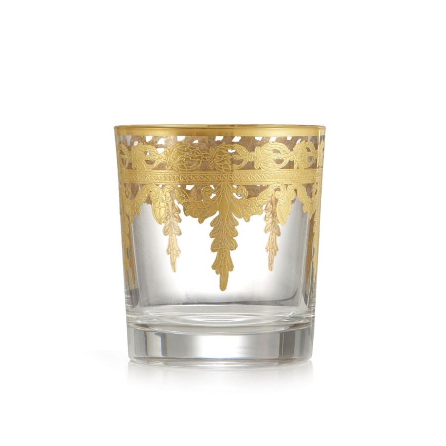 Table & Home Arte Italica Stemware & Drinkware | Vetro Gold Double Old Fashioned Glass