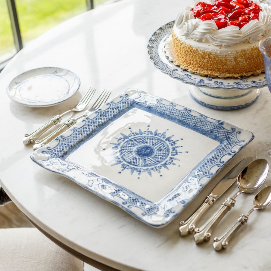 Table & Home Arte Italica Dinner Plates | Burano Square Dinner Plate