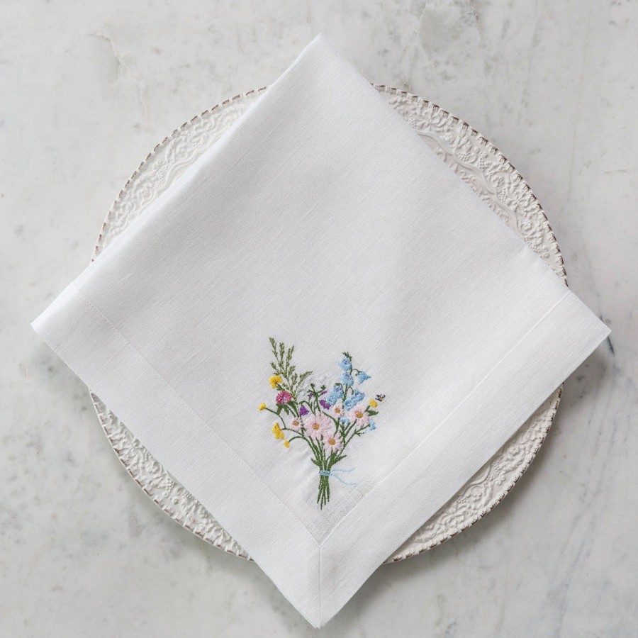 Table & Home Arte Italica Napkins | Floral Bouquet Large Napkin