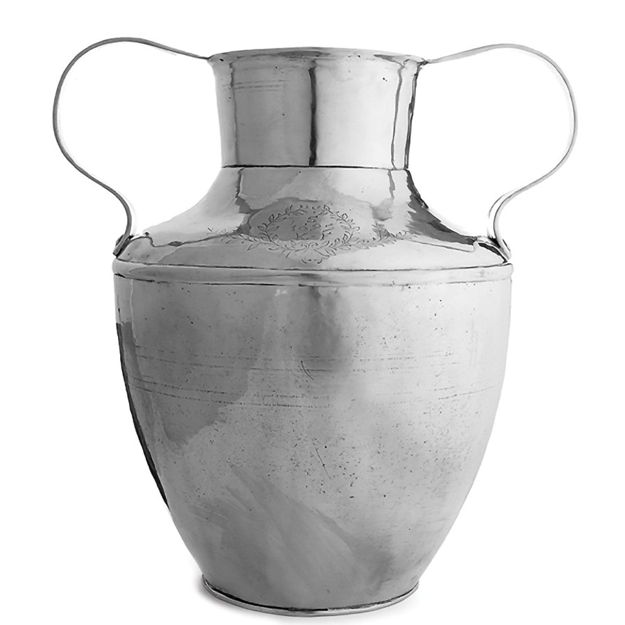 Table & Home Arte Italica Pewter | Vintage Pewter Large 2-Handled Urn