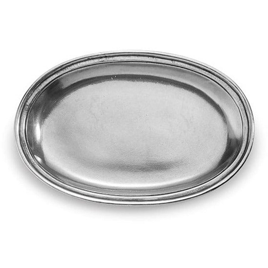 Table & Home Arte Italica Pewter | Peltro Roma Oval Dish