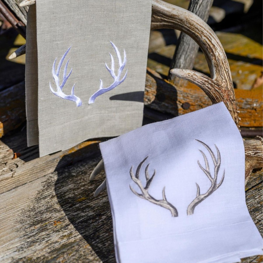 Table & Home Arte Italica Napkins | Antler Linen Tri-Fold Napkin