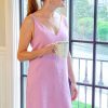 Apparel Crown Linen Designs | Rose Pink Celine Linen Nightie - Sale