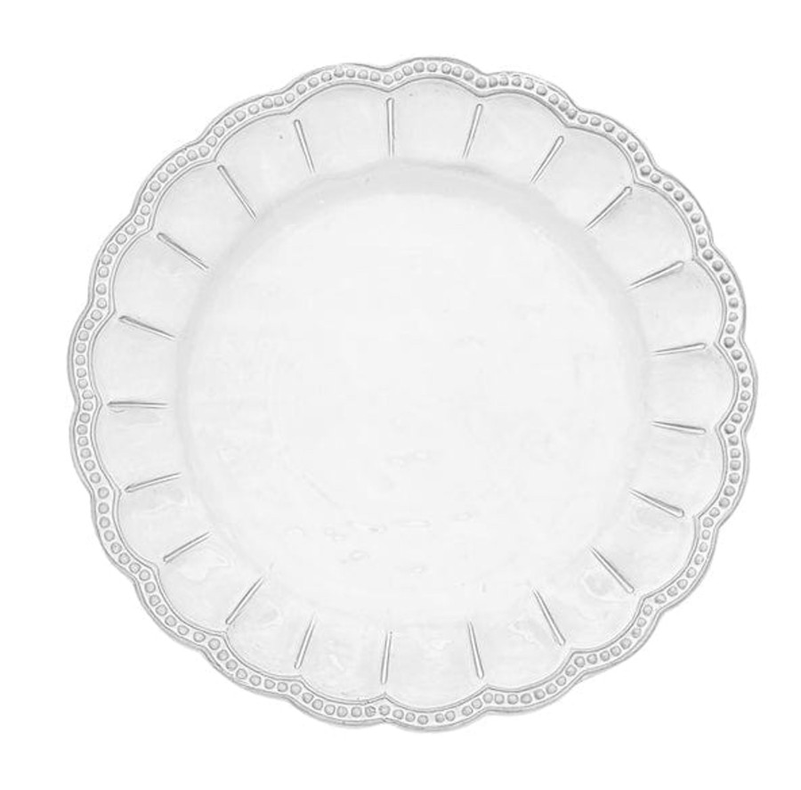 Table & Home Arte Italica All Tableware | Bella Bianca Beaded Charger