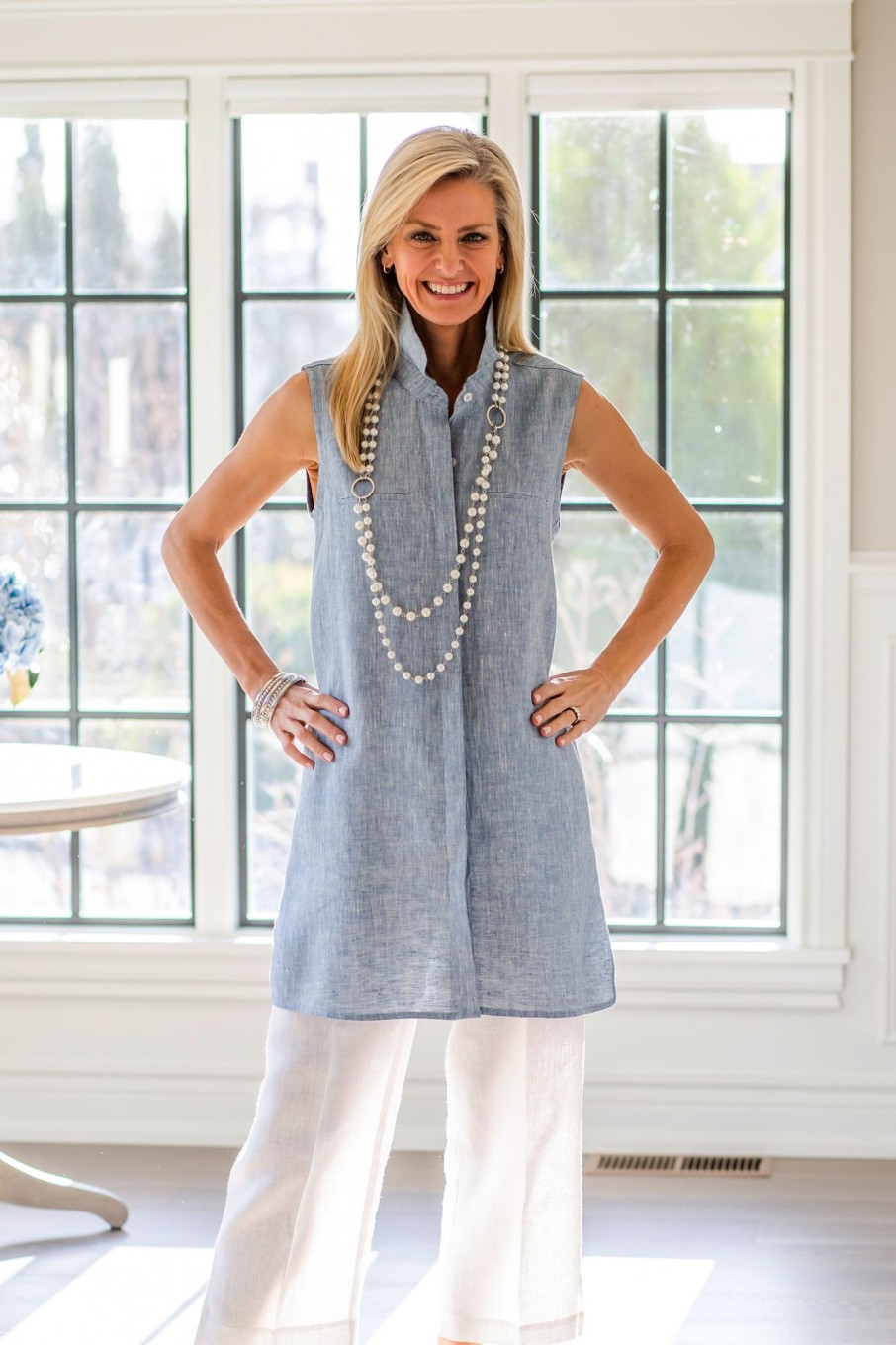 Apparel Crown Linen Designs | Whitney Sleeveless Tunic