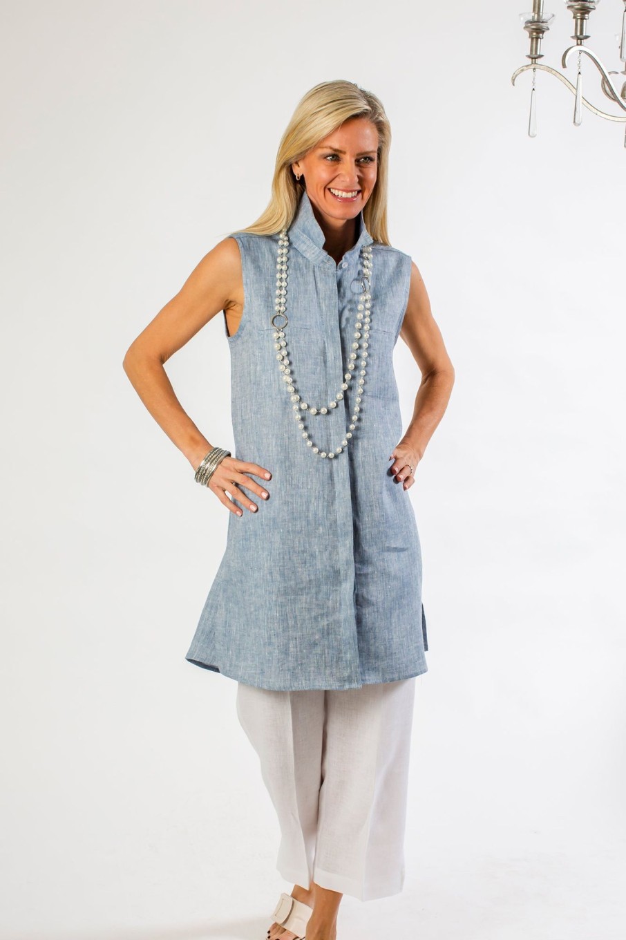 Apparel Crown Linen Designs | Whitney Sleeveless Tunic