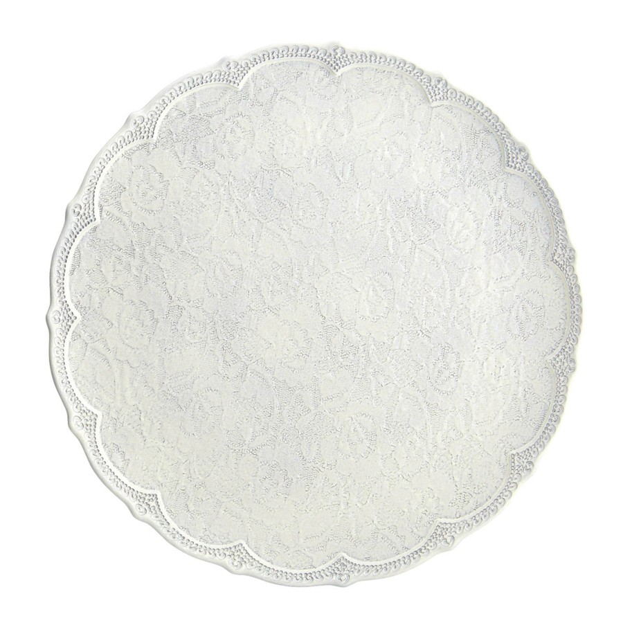 Table & Home Arte Italica Chargers | Merletto Antique Lace Scalloped Charger