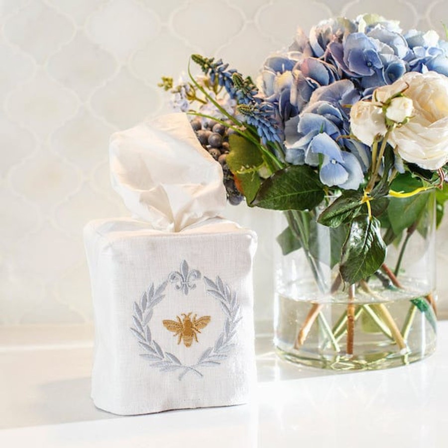 Table & Home Arte Italica Bath | Italian Bee Tissue Box Cover