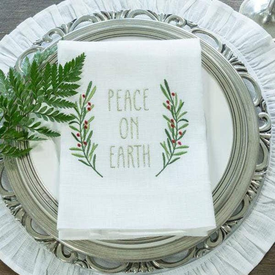 Table & Home Arte Italica Napkins | Peace On Earth Tri-Fold Napkin