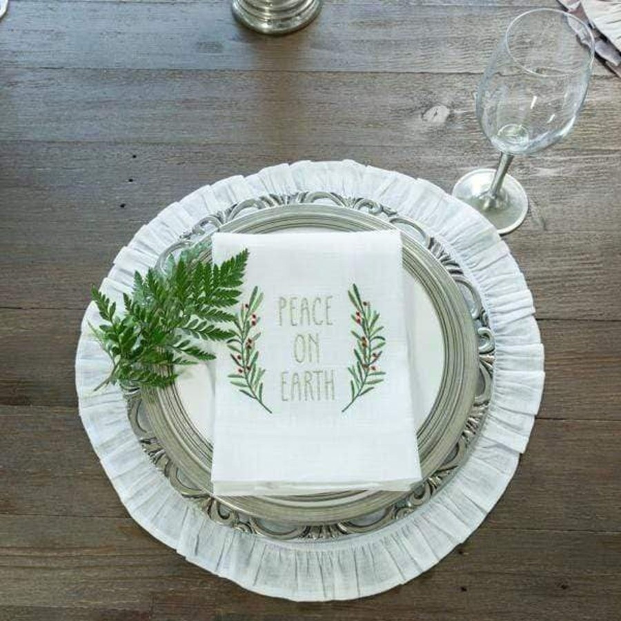 Table & Home Arte Italica Napkins | Peace On Earth Tri-Fold Napkin