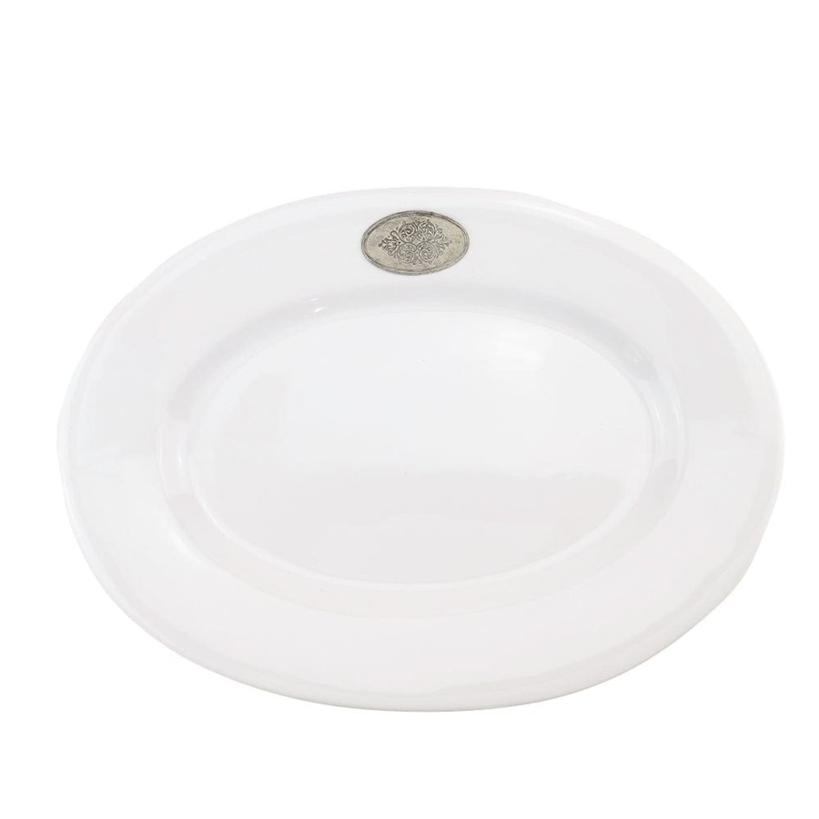 Table & Home Arte Italica Platters & Trays | Tuscan Damasco Medium Platter - Online Only