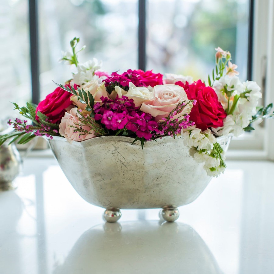 Table & Home Arte Italica Pewter | Vintage Scalloped Bowl