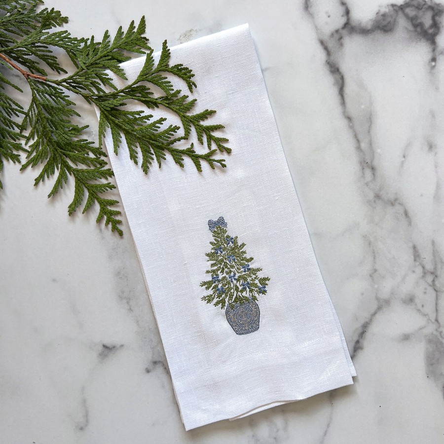 Table & Home Arte Italica All Linens | Southern Charm Tree Linen Towel