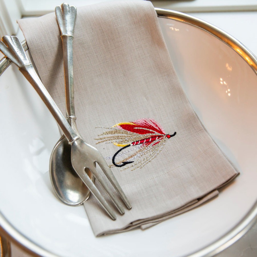 Table & Home Arte Italica Towels | Fly Fishing Hook Towel