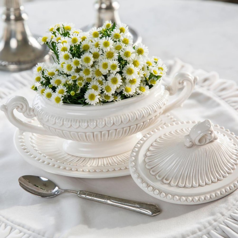 Table & Home Arte Italica Serving Bowls | Finezza Small Oval Soup Tureen