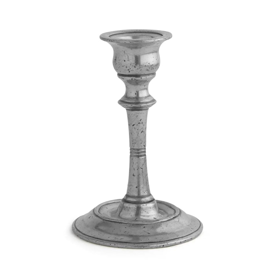 Table & Home Arte Italica Pewter | Vintage Candleholder