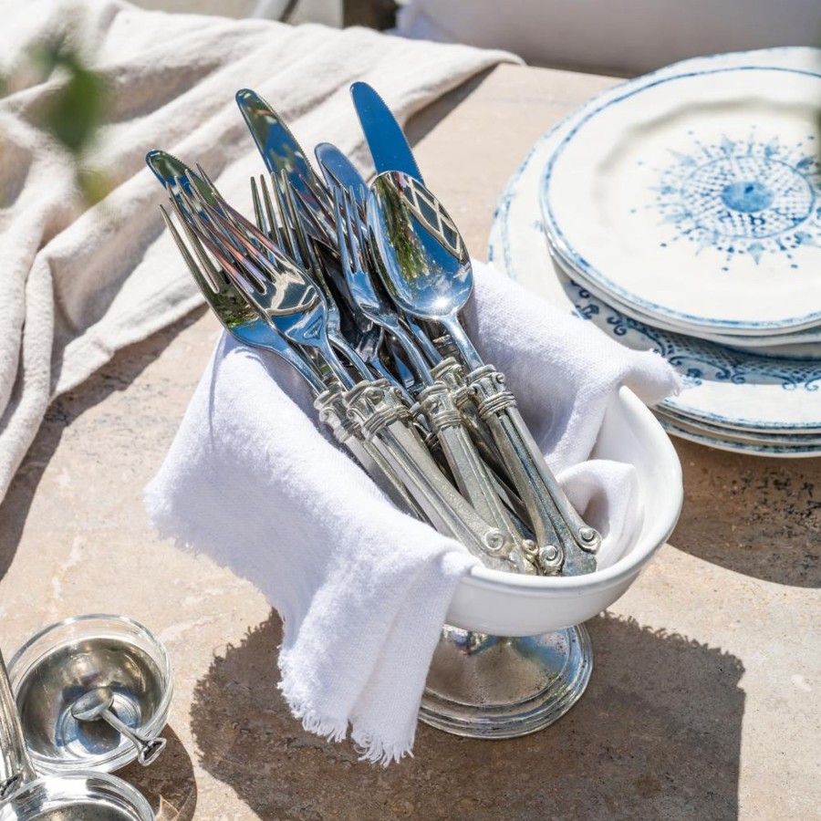 Table & Home Arte Italica Pewter | Giglio 5-Piece Place Setting