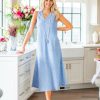 Apparel Crown Linen Designs | Tawni Blue Chambray Linen Dress - Sale