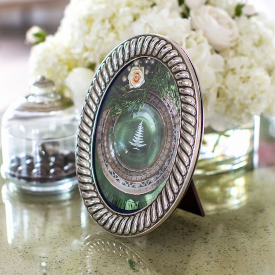 Table & Home Arte Italica Pewter | Oval Picture Frame - Online Only