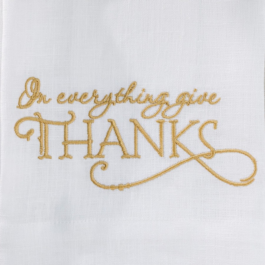 Table & Home Arte Italica All Linens | In Everything Give Thanks Linen Towel