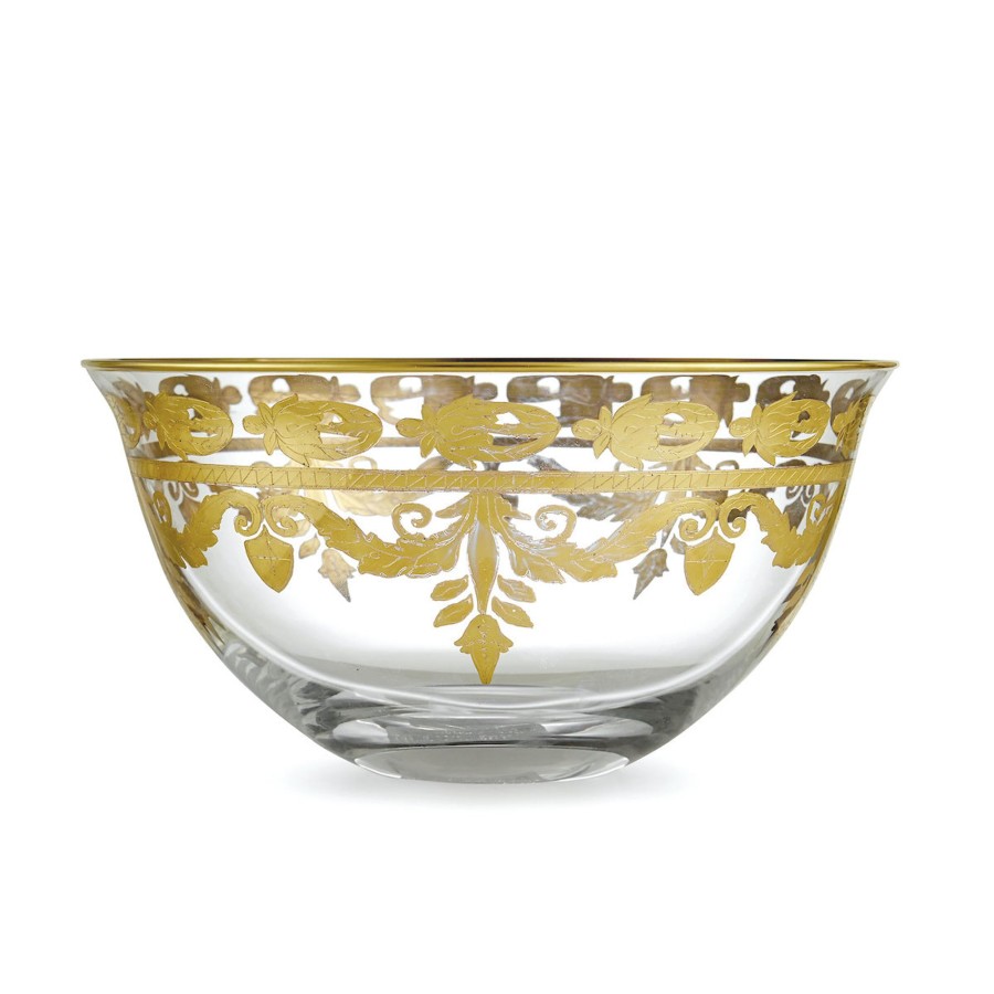 Table & Home Arte Italica All Serveware | Vetro Gold Serving Bowl