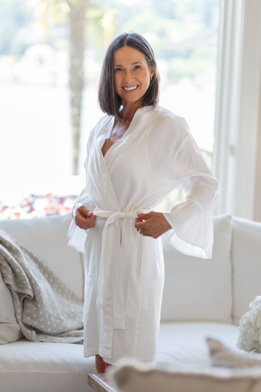 Apparel Crown Linen Designs | Renee Linen Robe - Sale