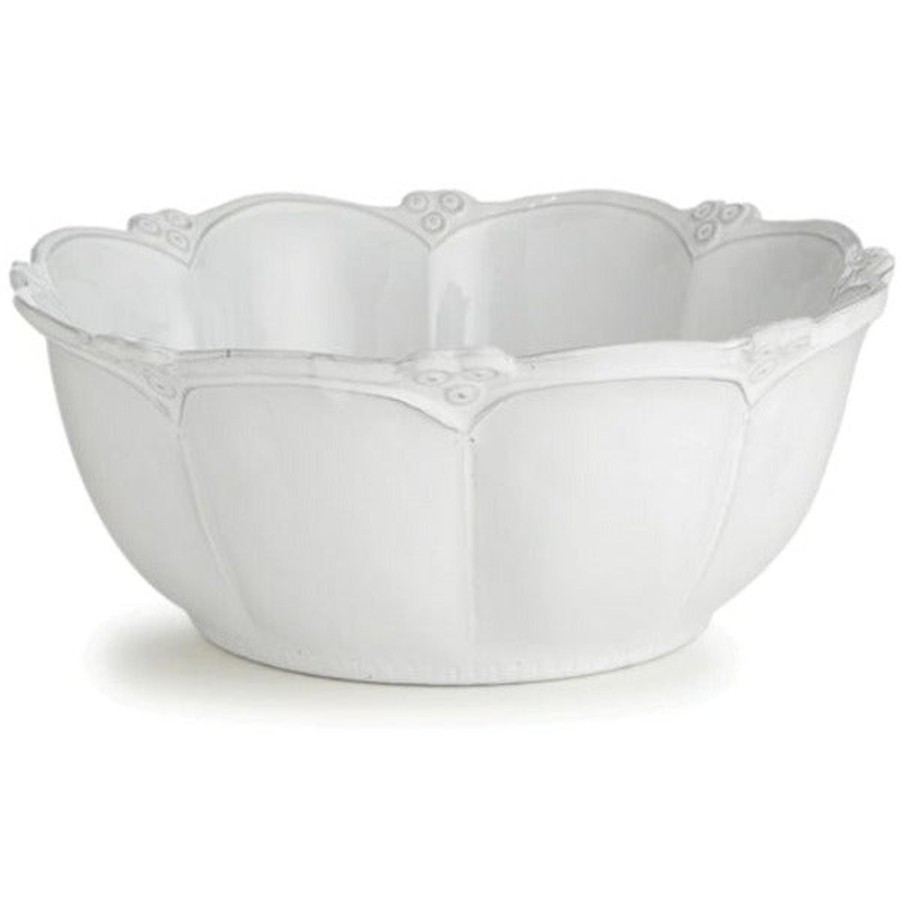 Table & Home Arte Italica Serving Bowls | Bella Bianca Rosette Large Bowl