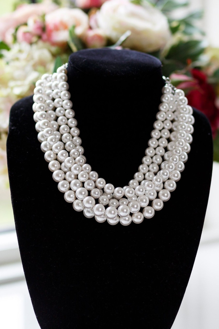 Apparel Crown Linen Designs | Holly Five Strand Pearl Necklace