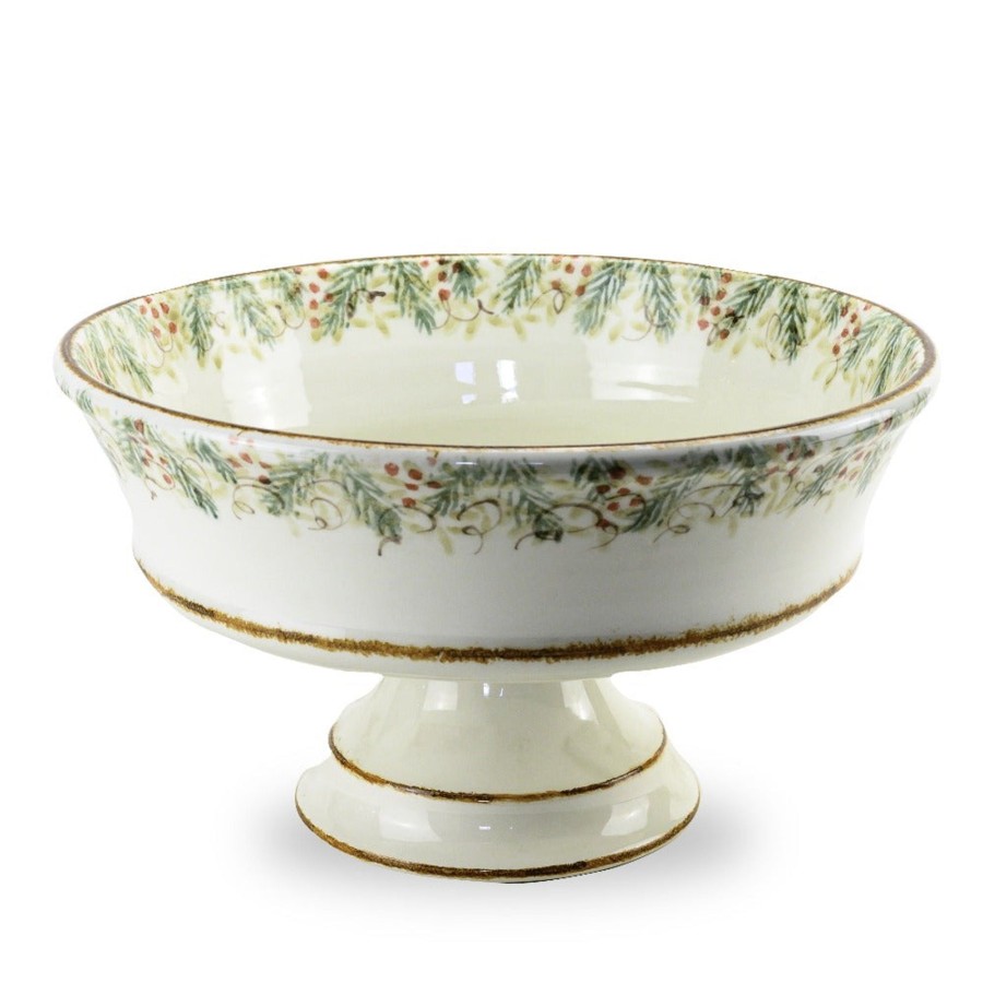 Table & Home Arte Italica Serving Bowls | Natale Footed Serving Bowl