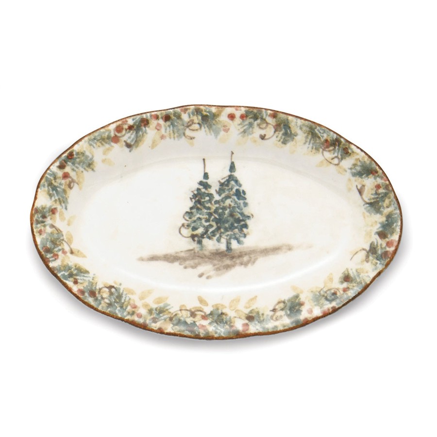 Table & Home Arte Italica All Serveware | Natale Small Oval Dish