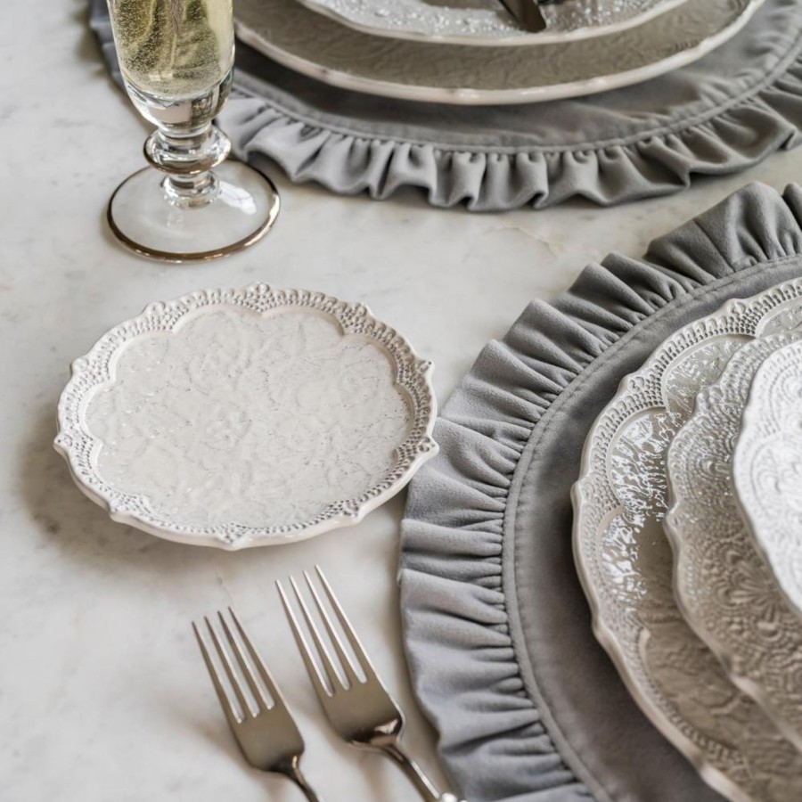 Table & Home Arte Italica Canape & Bread Plates | Merletto Antique Bread / Canape Plate