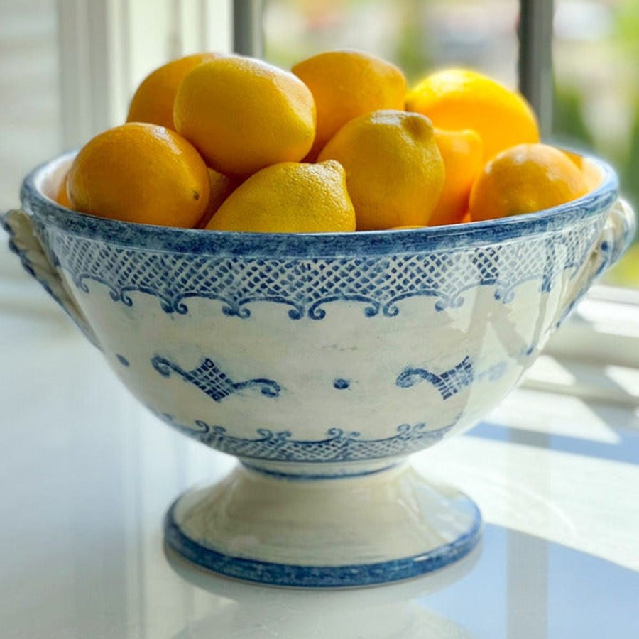 Table & Home Arte Italica Serving Bowls | Burano Footed Bowl With Handles