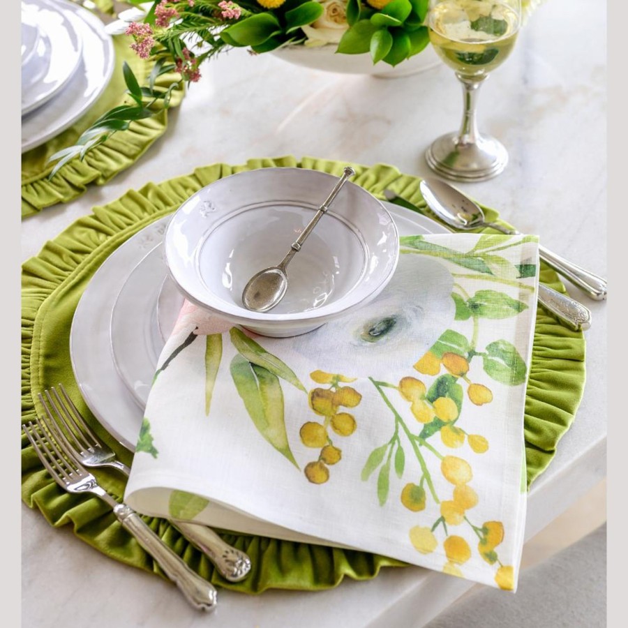 Table & Home Arte Italica Napkins | Garden Party Large Linen Napkin