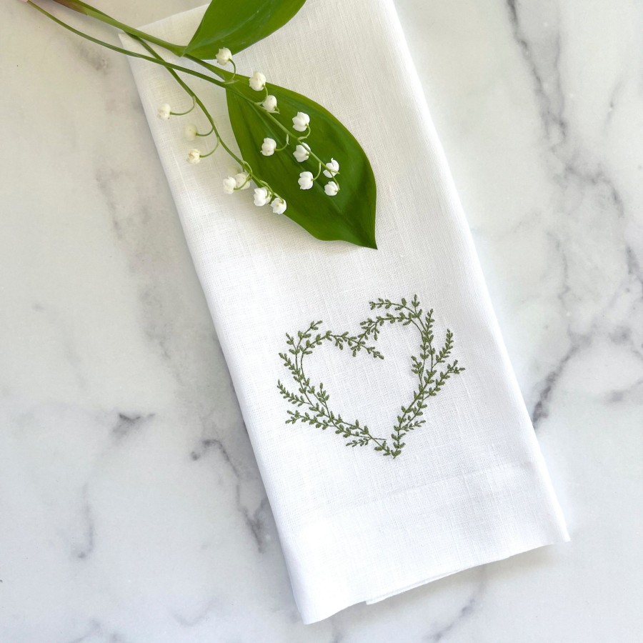 Table & Home Arte Italica Towels | Vineyard Heart Linen Towel